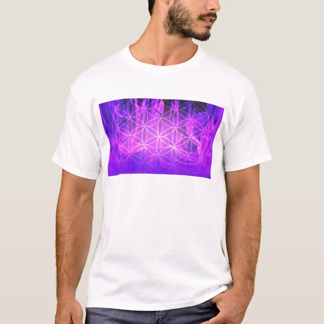 Violeten flammar blomman av liv t-shirt (Framsida)