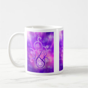 Violeten flammar/violeten avfyrar kaffemugg