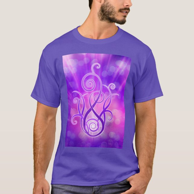 Violeten flammar/violeten avfyrar tee shirt (Framsida)