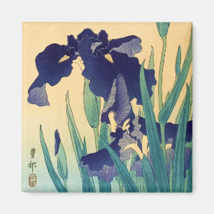 Violeten för ukiyo-e för klassikervintage irises magnet