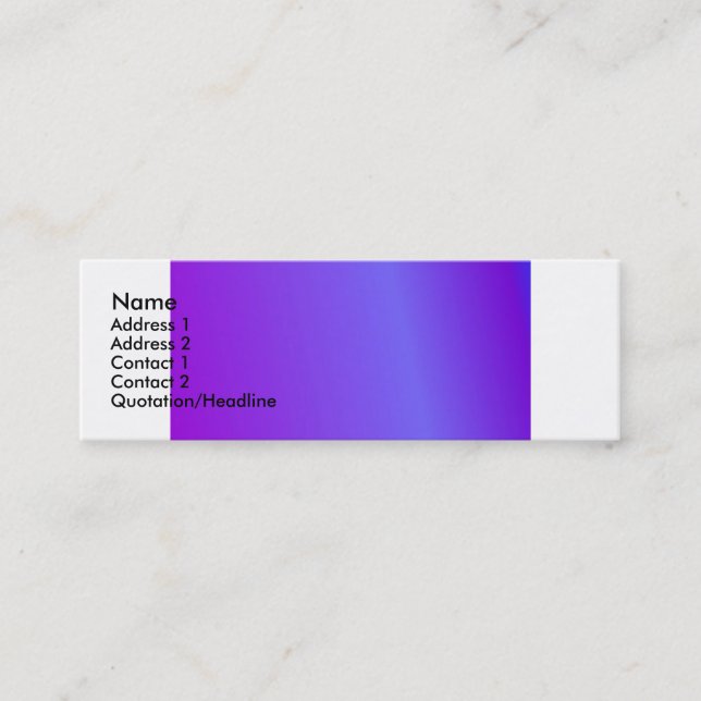 Violeten profilerar kortet mini visitkort (Framsida)