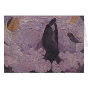 Violeten vinkar, c.1895-6 hälsningskort