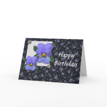 Violets Birthday Card (stor utskrift)