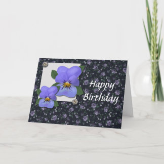 Violets Birthday Card (stor utskrift) Kort