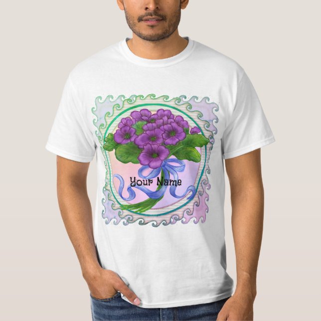 Violets blommor Bouquet T Shirt (Framsida)
