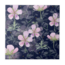 Violets Ceramic Tile Kakelplatta