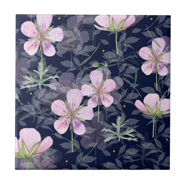 Violets Ceramic Tile Kakelplatta (Framsidan)