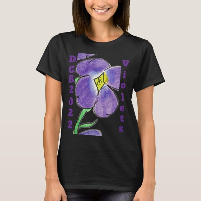 "Violets, D.C.B. 2022" Women's T-Shirt (Framsida)