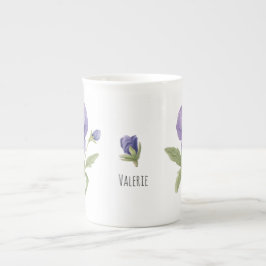 Violets februari Birth Flower Benporslin Mugg