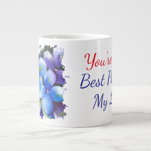 violets flower you're the best part of my life jumbo mugg (Framsidan)