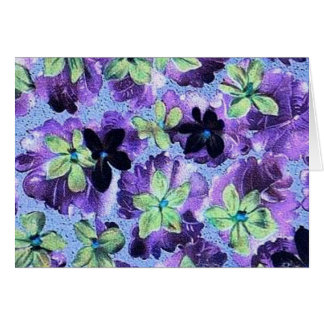 Violets för vintagelilagrönt hälsningskort