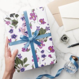 Violets Garlands Blommigt 30 x 6' Wrapping Papper Presentpapper