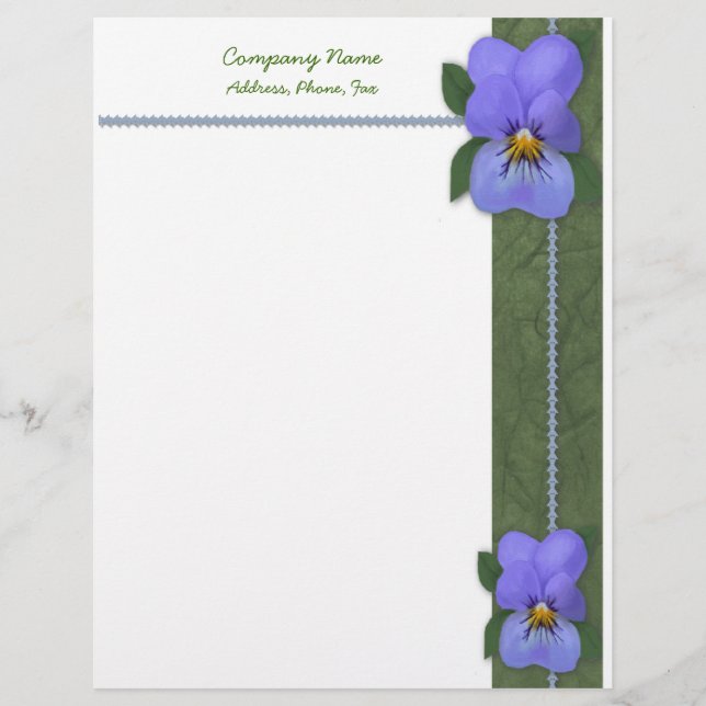 Violets Letterhead Brevhuvud (Framsida)