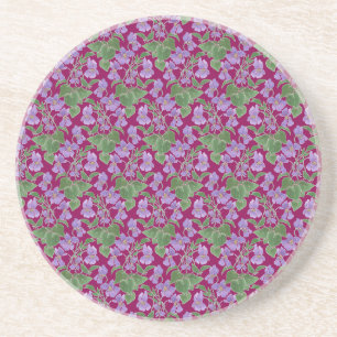 Violets Mauve Blommigt Anpassningsbar Sandstone Un Underlägg