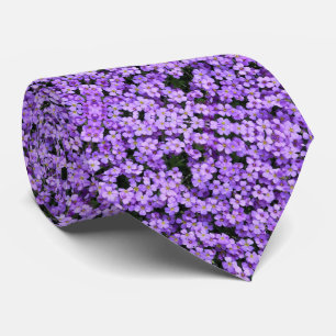 Violets Neck Tie Violet Flowers Slips
