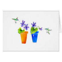 Violets och Hummingbirds