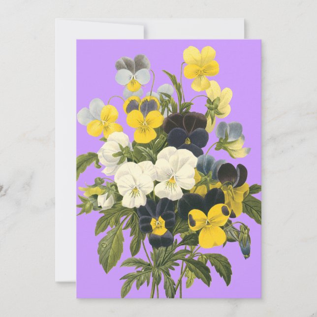 Violets och Pansy Anpassningsbar Baby Shower-inbju Inbjudningar (Framsida)