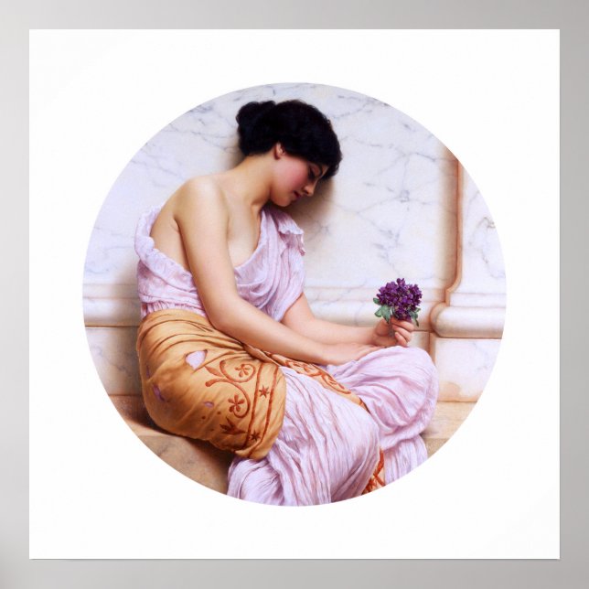 Violets, Sötviolett c1908 Poster (Framsidan)