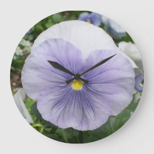 Violets~ Wall Clock Stor Klocka