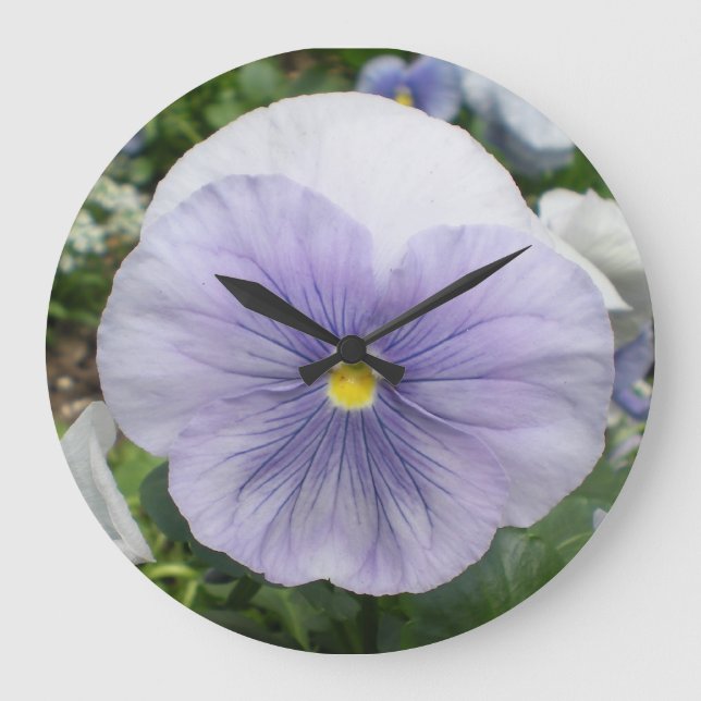 Violets~ Wall Clock Stor Klocka (Framsida)
