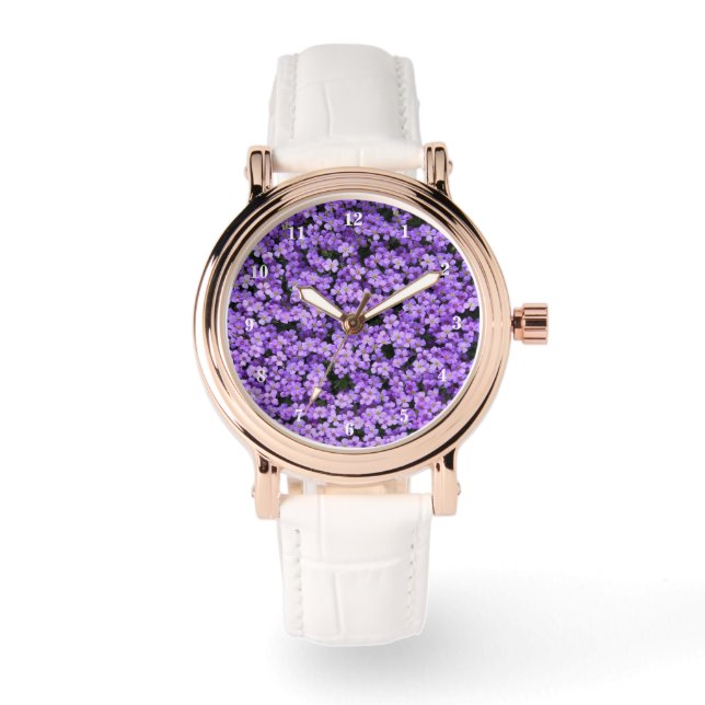 Violets Watch Violet Flowers Armbandsur (Framsida)