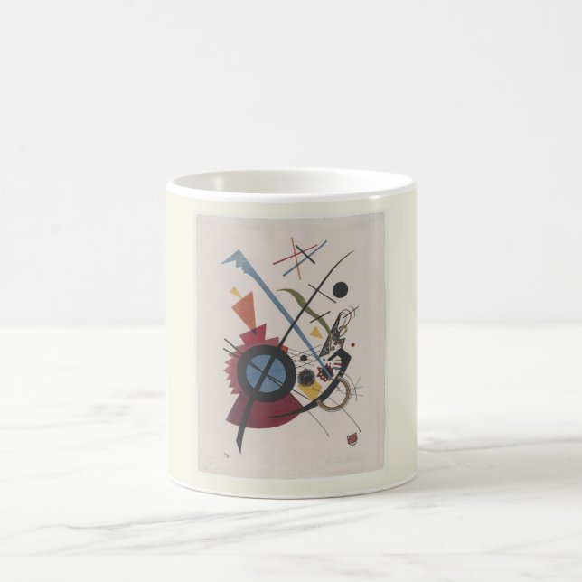 Violett (1923) av Wassily Kandinsky, Modern Art Kaffemugg (Center)