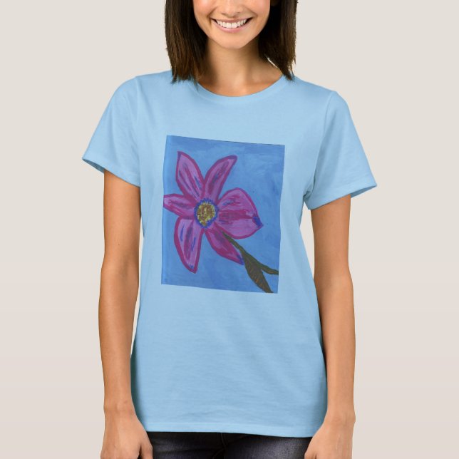Violett älskvärd T-tröja Tee (Framsida)