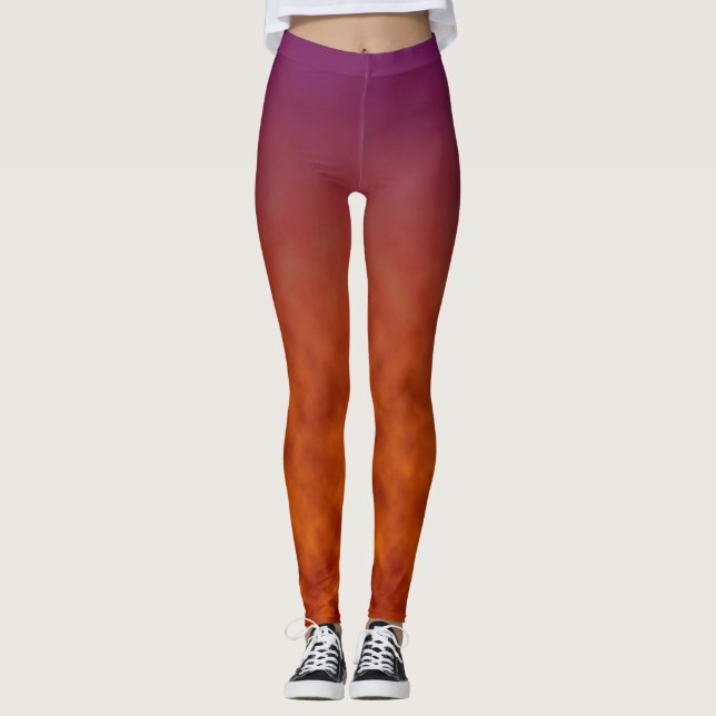 Violett Askfall Leggings (Framsida)