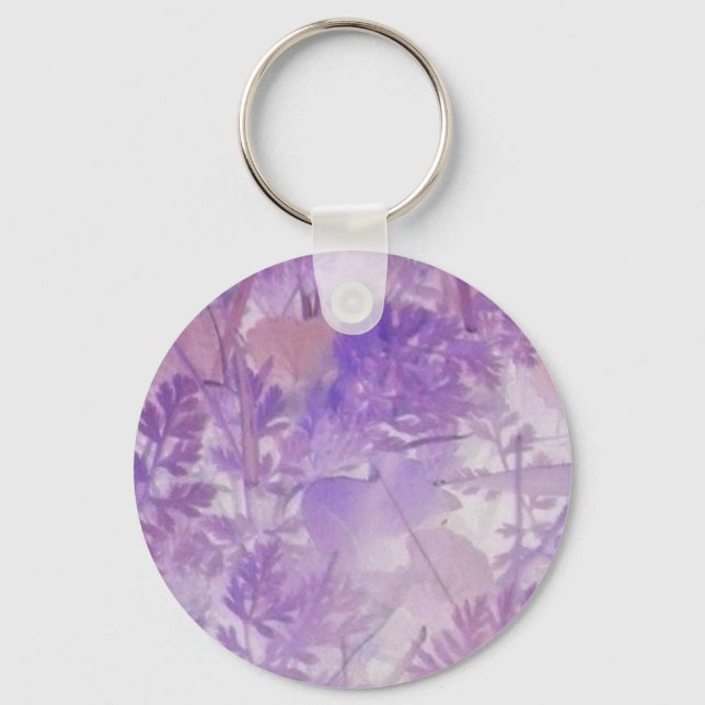 Violett Blommig Nyckelring (Framsida)