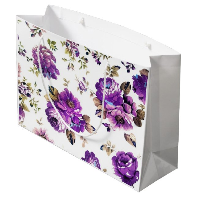 Violett blommönster (Baksidan Vinklad)