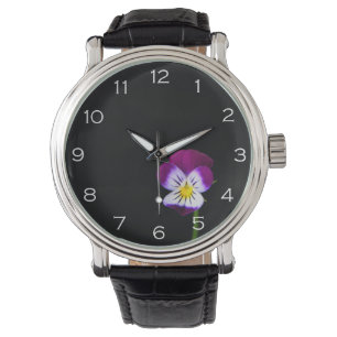 Violett blyvitt nummer Manar Watch cn Armbandsur