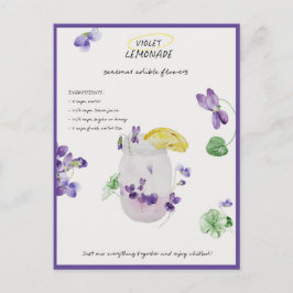 Violett Citronläsk Tänker på Dig Vykort