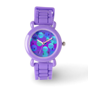Violett Cyan och lilaabstrakt för mist, tänder Armbandsur