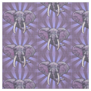 Violett Elefant Ansikte Tyg