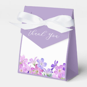 Violett Geranium Blommig Bröllopsdusch  Presentaskar
