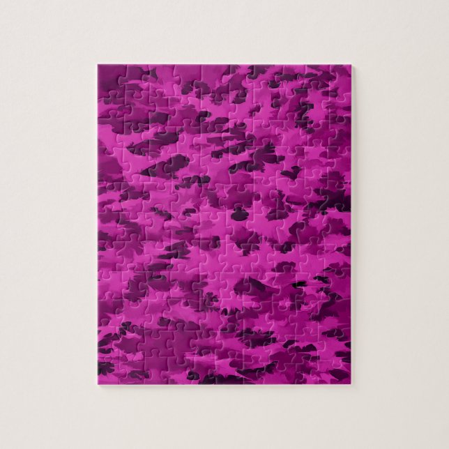 Violett kamouflage-mönster pussel (Vertikal)