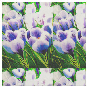 Violett krokus tyg