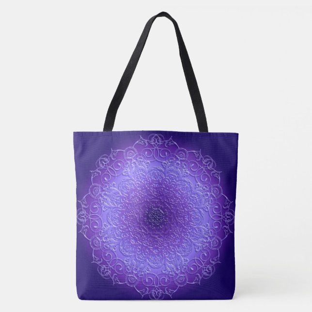 Violett lutningmandala tygkasse (Framsida)