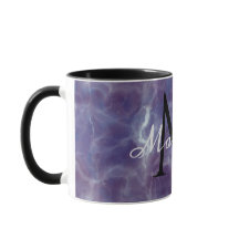 Violett marmor Anpassat namn Monogrammug