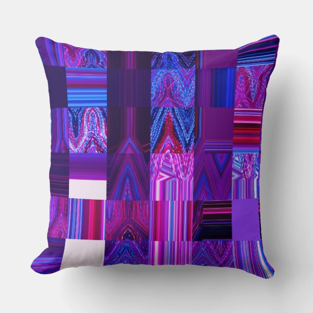 Violett Mélange bomullsdekorativ kudde 20" x 20", (Framsida)