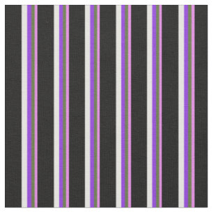 Violett, Mörk Oliv grönt, Lila, Vit och svart Tyg