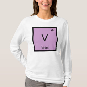 Violett Namn Kemi Element Periodiska Systemet Tee Shirt