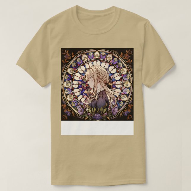 violett nedfläckad t shirt (Design framsida)