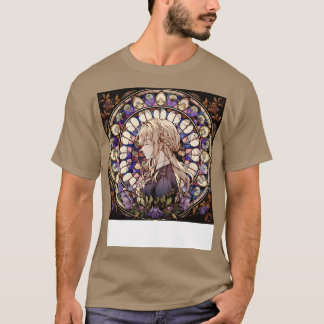 violett nedfläckad t shirt