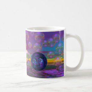 Violett och guld- medvetenhet för medkänsla - kaffemugg