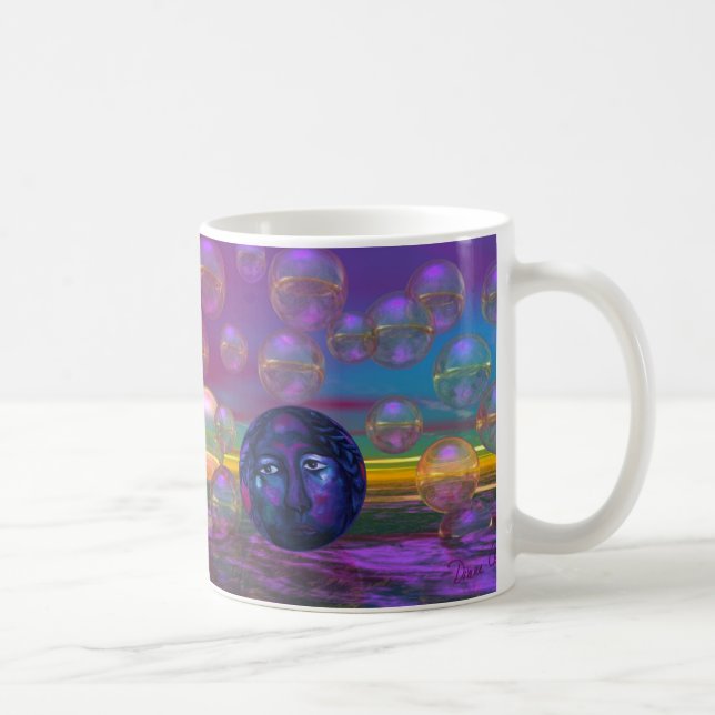 Violett och guld- medvetenhet för medkänsla - kaffemugg (Höger)