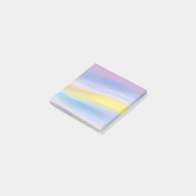 Violett och gyllene abstrakt stråle post-it block (Vinklad)