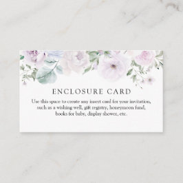 Violett och lavendel blomsterdusch inneslutningsko tilläggskort