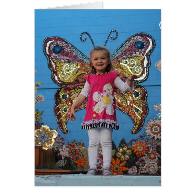 Violett - porträtt hälsningskort (Framsidan)