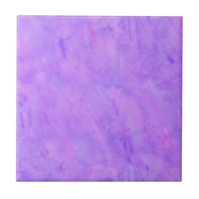 Violett purpurfärgat vattenfärgstrukturmönster kakelplatta (Framsidan)
